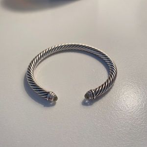 Cable Classic Collection 5mm Bracelet with Prasiolite and Diamonds